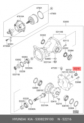 Заглушка горлышка 53082-39100 5308239100 HYUNDAI KIA