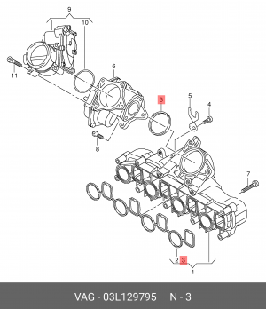 кольцо уплотнительное!\ VW Amarok/Crafter 10> 03L 129 795 VAG