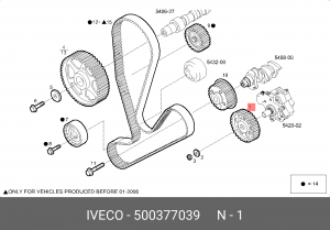 шестерня привода ТНВД !\IVECO Daily 00-14 500377039 IVECO