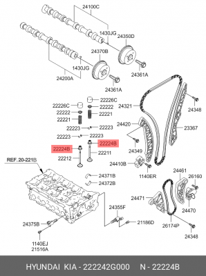 MITSUBISHI / HYUNDAI / KIA 222242G000 HYUNDAI KIA