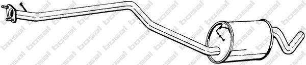 Глушитель FORD Tourneo Connect (1.8 DI) средняя часть BOSAL 290-089 BOSAL