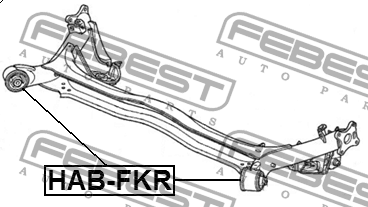 Сайлентблок задн балки HONDA CIVIC 2006-2012 HAB-FKR HAB-FKR FEBEST