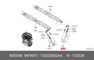 клапан выпускной!\ Nissan Kubistar 1.6i 03-09, Renault Clio 1.4i/1.6i 99-12 13202-00QAA NISSAN