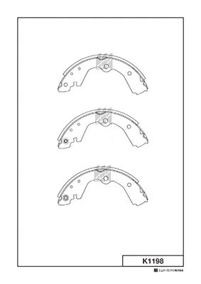 Колодки тормозные барабанные Nissan Micra,March K11,K12 4WD 92- K1198 K1198 MK KASHIYAMA