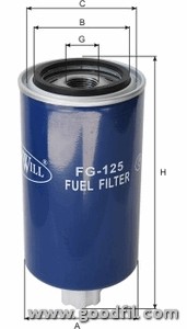 Фильтр топливный FG125 FG 125 GOODWILL