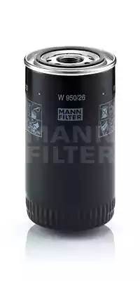 Фильтр масляный КАМАЗ,ПАЗ (дв.CUMMINS ISBe 185,210,300) (аналог WK 950/26) MANN W 950/26 MANN FILTER