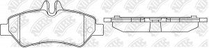 Колодки тормозные MERCEDES Sprinter (06-16) задние (4шт.) NIBK PN0412 NIBK