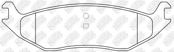 Колодки тормозные DODGE Ram (1500) задние (4шт.) NIBK PN0705 NIBK