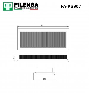 Фильтр воздушный MONDEO III FA-P3907 FAP3907 PILENGA