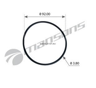 Кольцо уплотнительное крышки ступицы SAF SKRB9019/9022, 4X92 600.512 MANSONS