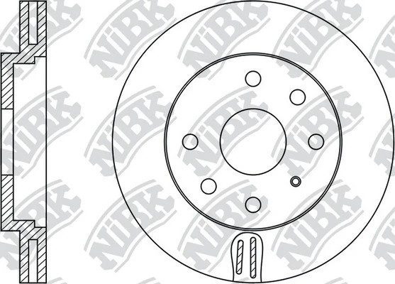 Диск тормозной передний CHEVROLET LANOS/DAEWOO NEXIA 14"/OPEL ASTRA F/VECTRA A/B RN1017 NIBK