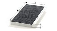 Фильтр салонный угольный CUK5366 CUK5366 MANN FILTER