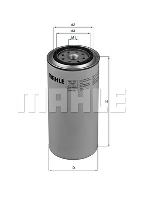 Фильтр топливный KC75 MAHLE KNECHT