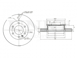 Диск тормозной передний BRD-20088 UNIO