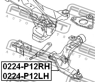 рычаг нижний левый!\ Nissan Primera all 02> 0224-P12LH FEBEST
