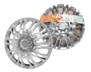 Колпаки колесные декоративные R16 серебро "AIRLINE" X5 (2 шт.) (передние для а/м AWCC-16-11 AIRLINE