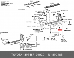кронштейн датчика парковки!\ Toyota 89348-71010-C0 TOYOTA