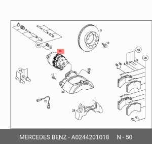 тормозная камера левая A 024 420 10 18 MERCEDES BENZ