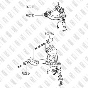 сайлентблок рычага нижнего передний!\ Mitsubishi L200/Pajero 90> FG0814 FIXAR