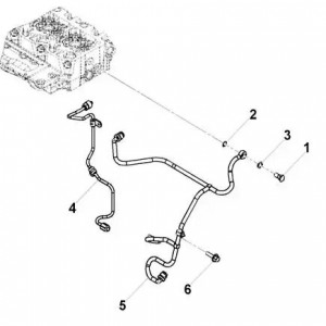 Трубка топливная 3310 дв.Cummins ISF 3.8 (от ТНВД к рампе) (4981079/5257810/5316 0524 HAFFEN