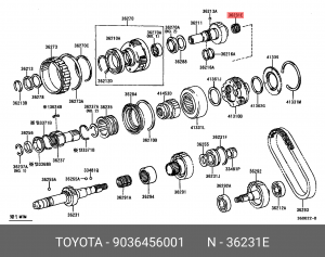 90364-56001 BEARING, NEEDLE 90364-56001 TOYOTA
