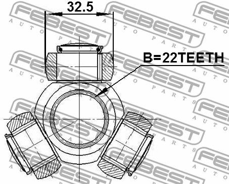 Трипоид HYUNDAI ACCENT 11/BLUE USA 2011- 2216-CER 2216-CER FEBEST