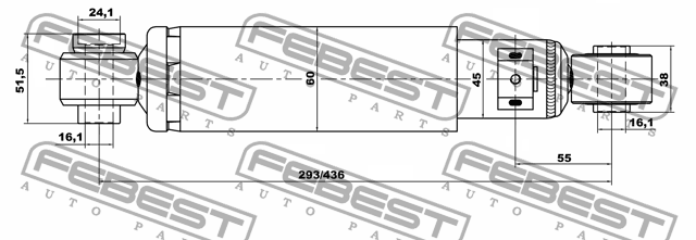 Амортизатор задний HYUNDAI SANTA FE II 06- 12658283R 12658283R FEBEST