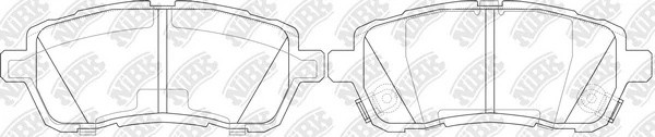 Колодки тормозные дисковые MAZDA DEMIO 2007-2015 PN5544 PN5544 NIBK