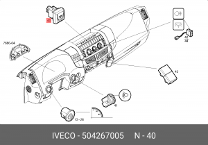 504267005 ВЫКЛЮЧАТЕЛЬ 504267005 IVECO