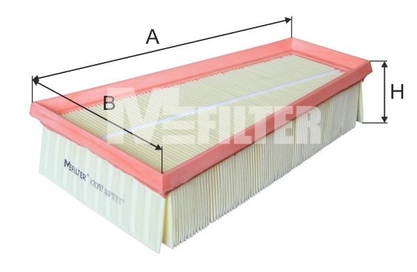 фильтр воздушный!\ MB W176 1.6/2.0i 12>/W246 1.6i 11> K7097 MFILTER AUTOMOTIVE FILTERS