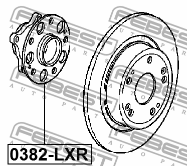 Ступица в сборе задняя HONDA ACCORD LX 2013- 0382-LXR 0382-LXR FEBEST
