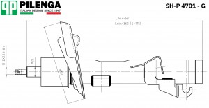 Амортизатор передний MAZDA 3 левый газовый  SH-P4701-G SHP4701G PILENGA