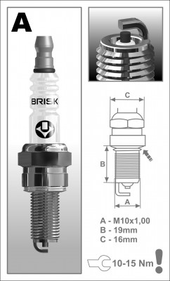 Свеча зажигания SUPER R AR12C AR12C BRISK