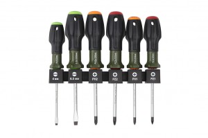 Набор отверток  6 пр (SL, PH, PZ) /ДЕЛО ТЕХНИКИ/. 728065 DELO TEHNICI