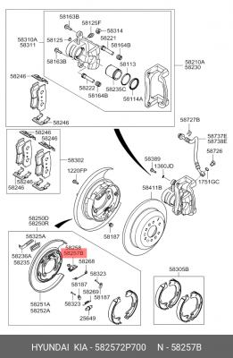 582572P700 РЕГУЛЯТОР 582572P700 HYUNDAI
