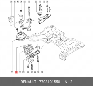 БОЛТ М10_VIS H RDL M10X150 7703101550 7703101550 RENAULT