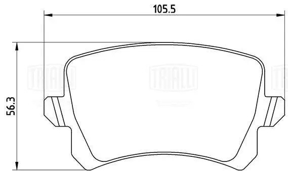 Колодки торм. VW Tiguan (08-) диск. зад. (керам.) (PF 1878CR) PRO PF1878CR TRIALLI