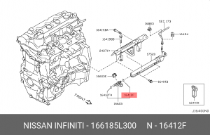 Кольцо уплотнительное форсунки топливной верхнее 16618-5L300 16618-5L300 NISSAN