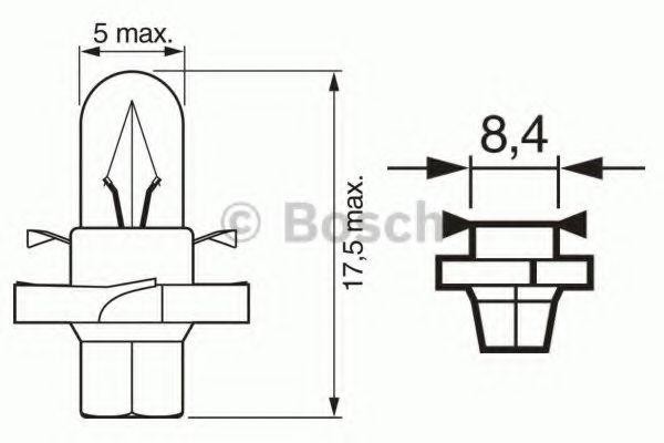 Лампа 12V W1.5W W2x4.6d Pure Light BOSCH 1987302255 BOSCH
