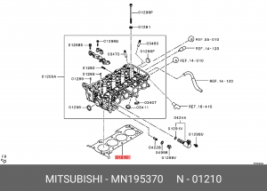 прокладка ГБЦ!\Mitsubishi Colt VI 1.3 04-> MN195370 MITSUBISHI