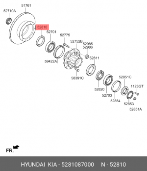 Сальник HYUNDAI Universe (07-) ступицы задней внутренний (155х172х14) OE 5281087000 HYUNDAI KIA