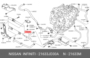 ШЛАНГ ОХЛАЖДЕНИ 21633-JD30A 21633-JD30A NISSAN