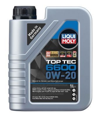 LIQUI MOLY TOP TEC 6600 0W20 1Л API SP ACEA C5/C6 ILSAC GF-6A Jaguar / Land Rove 21410 LIQUI MOLY