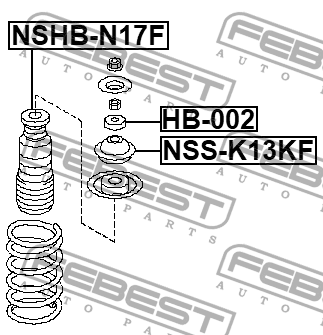 Опора переднего амортизатора NSS-K13KF FEBEST