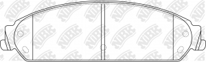 Колодки тормозные CHRYSLER 300C (04-) передние (4шт.) NIBK PN0421 NIBK
