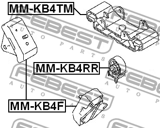 Опора КПП MM-KB4TM MM-KB4TM FEBEST
