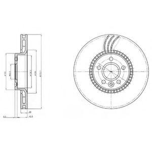 Диск тормозной передний VOLVO S80 II (316мм) BG4123 BG4123 DELPHI