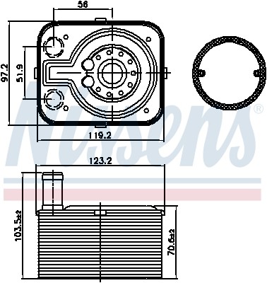 Радиатор AUDI A3 (04-13) охлаждения двигателя NISSENS 90655 NISSENS