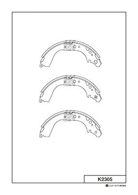 Колодки тормозные барабанные Toyota 4Runner all 87-,Hiace 89- K2305 K2305 MK KASHIYAMA