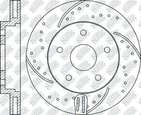 Диск тормозной FORD Focus 2,C-Max MAZDA 3 передний (1шт.) NIBK RN1213DSET NIBK
